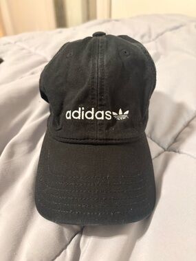 adidas Black Cap with White Trefoil Details